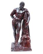 sculptuur, scultura di Ercole in marmo rosso - 60 cm -, Antiek en Kunst