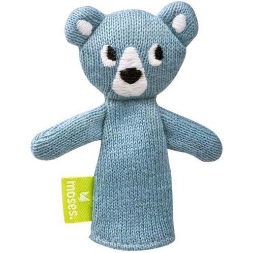 Vingerpopje Beertje - Eco Katoen - 8,5x12,3cm NIEUW, Kinderen en Baby's, Speelgoed | Poppen, Nieuw, Ophalen of Verzenden