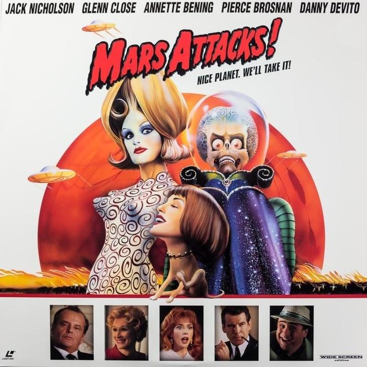 Mars Attacks! (1996) CLV Laserdisc, Verzamelen, Film en Tv, Nieuw, Ophalen of Verzenden