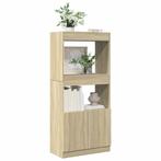 vidaXL Hoge kast 63x33x140 cm bewerkt hout sonoma, Verzenden, Nieuw, Overige houtsoorten