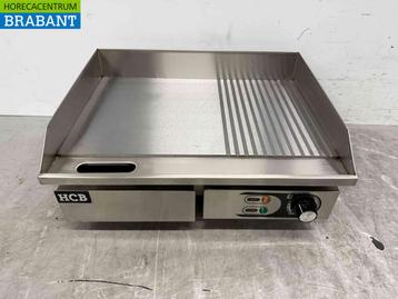 RVS HCB Grillplaat Bakplaat 1/2 Geribbelde plaat 55 cm 230V beschikbaar voor biedingen