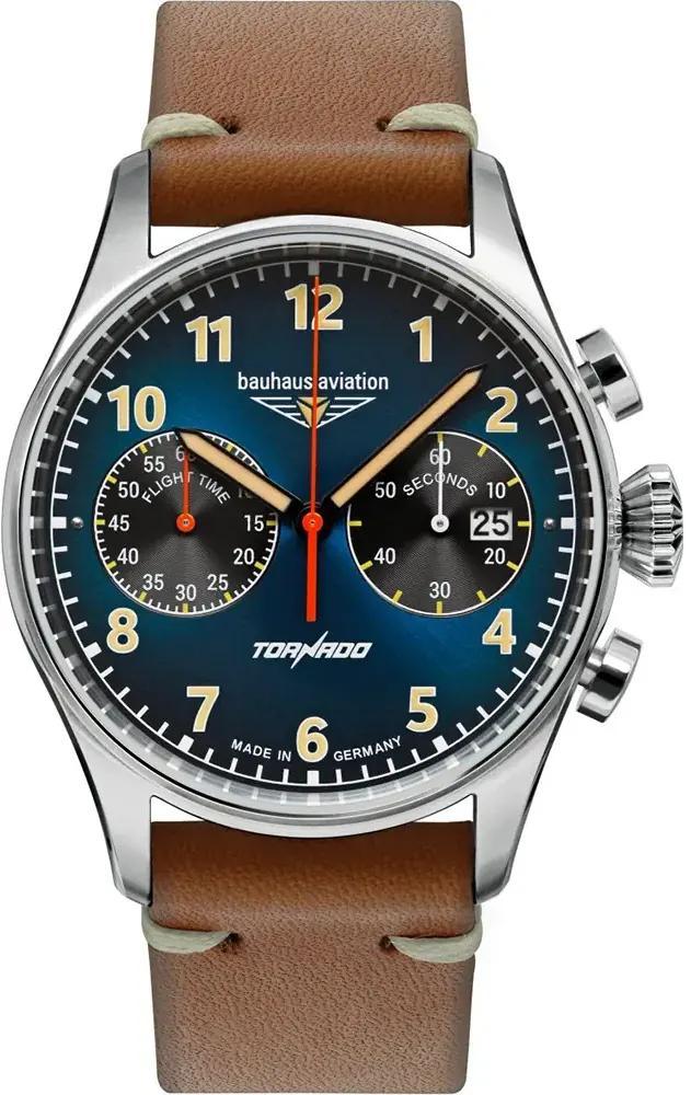 Bauhaus 2772-3 Aviation Tornado chronograaf horloge, Sieraden, Tassen en Uiterlijk, Horloges | Heren, Polshorloge, Nieuw, Overige merken