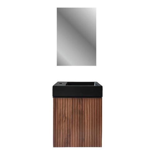 Fonteinset BWS Sona Fonteinkast Hout Wastafel Mat Zwart en, Doe-het-zelf en Verbouw, Sanitair, Bad, Nieuw, Ophalen of Verzenden