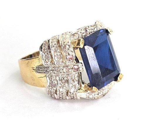 Zonder Minimumprijs - Ring - 9 kt. Geel goud, Zilver -, Sieraden, Tassen en Uiterlijk, Ringen