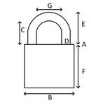 Stahlex Hangslot - 32 mm - Inclusief 3 sleutels - Gemoffe..., Doe-het-zelf en Verbouw, IJzerwaren en Bevestigingsmiddelen, Ophalen of Verzenden