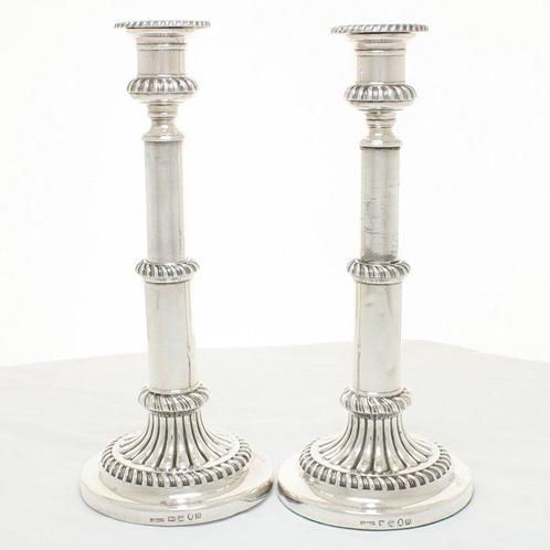 John Roberts & Co - Kaarsenhouder (2) - .925 zilver -, Antiek en Kunst, Antiek | Goud en Zilver