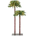 Set van 2 Voorverlichte Kunstmatige Palm Kerstboom met LED V