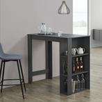 Bartafel Danderyd met 3 planken 120x60x105,5 cm donkergrijs, Huis en Inrichting, Tafels | Eettafels, Verzenden, Nieuw