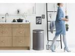 Brabantia Touch Bin Prullenbak - 40 liter - Platinum/Matt, Verzenden, Zo goed als nieuw