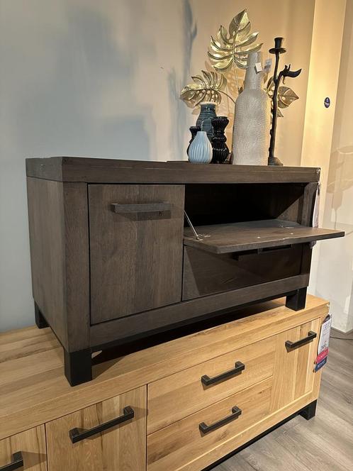 TV-Meubel Hevano - grafiet eiken hout **SHOWROOMMODEL**, Huis en Inrichting, Kasten | Dressoirs, Nieuw