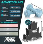 Dumbells set - Gewichten set - Halterset - 18 kg - RE:SPORT, Verzenden, Zo goed als nieuw