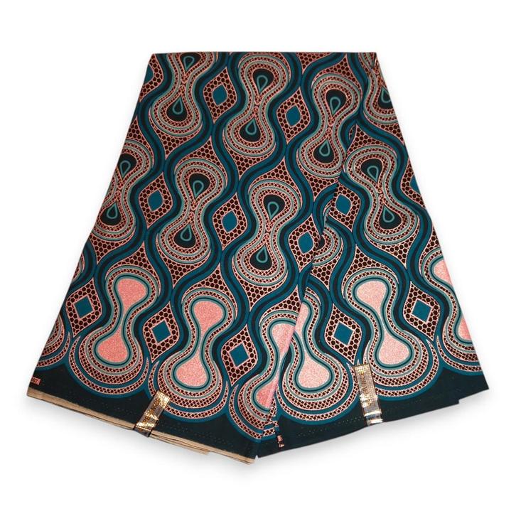 Afrikaanse stof - Exclusief versierd met glittereffecten 100, Hobby en Vrije tijd, Stoffen en Lappen, Nieuw, Ophalen of Verzenden