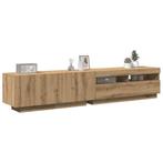 vidaXL Tv-meubel met LED 200x35x40 cm bewerkt hout, Huis en Inrichting, Kasten | Televisiemeubels, Verzenden, Nieuw, Overige houtsoorten