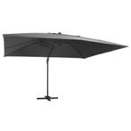 vidaXL Zweefparasol met LED en aluminium paal 400x300 cm, Tuin en Terras, Parasols, Verzenden, Nieuw, Meer dan 4 meter, Zweefparasol