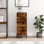 vidaXL Dressoir 34,5x34x90 cm bewerkt hout gerookt eiken, Minder dan 50 cm, Verzenden, Nieuw, 25 tot 50 cm
