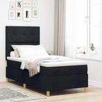 vidaXL Boxspring bed met matras met hoofdeinde Zwart 100 x, Huis en Inrichting, Slaapkamer | Bedden, Verzenden, Nieuw, Zwart