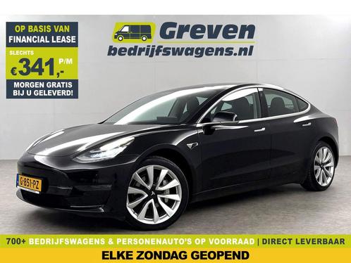 Tesla Model 3 Long Range AWD 75 kWh 360Cam 351PK Autopilot, Auto's, Tesla, Te koop, Automaat, Financial lease, Elektrisch, Zwart