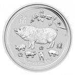 Lunar II - Year of the Pig - 1/2 oz 2019, Postzegels en Munten, Munten | Oceanië, Zilver, Losse munt, Verzenden