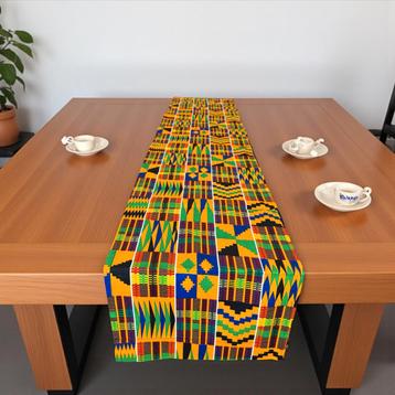 Afrikaanse print tafelloper - Tafelkleed - Geel Kente beschikbaar voor biedingen