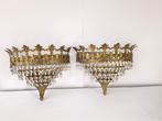 Wandlamp (2) - Metaal, Brons, Kristal, Antiek en Kunst