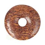 Coquina Jaspis edelstenen donut hanger Nr 7 - Ø4 cm, Sieraden, Tassen en Uiterlijk, Edelstenen, Nieuw, Verzenden
