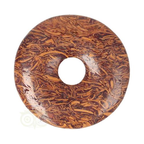 Coquina Jaspis edelstenen donut hanger Nr 7 - Ø4 cm, Sieraden, Tassen en Uiterlijk, Edelstenen, Nieuw, Verzenden