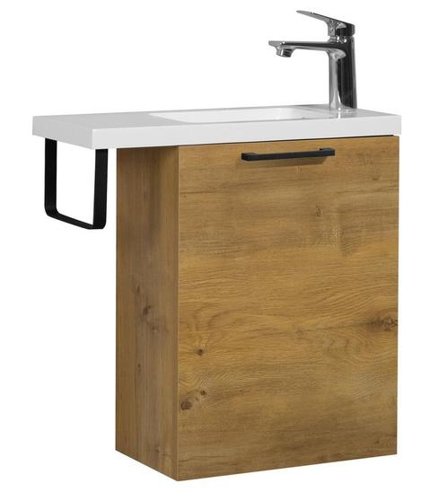 Toiletmeubel Neves 55 x 22 cm Eiken Fonteinmeubel, Doe-het-zelf en Verbouw, Sanitair, Nieuw, Wastafel, Verzenden