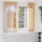 vidaXL Gordijnen voile met doorvoertules 2 st 140x140 cm, Huis en Inrichting, Stoffering | Gordijnen en Lamellen, Verzenden, Nieuw