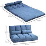 TRUUSK 2 In 1 Vouwbare Vloersofa, 102L X 73B X 60H Cm, Met 3, Verzenden, Nieuw