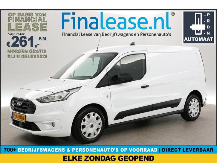 Ford Transit Connect 1.5 EcoBlue L2 100PK Automaat 3Persoons, Auto's, Bestelauto's, Lease, Automaat, Diesel, Ford, Wit, Verzenden