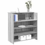 vidaXL Receptiebalie 100x50x103,5 cm bewerkt hout grijs, Huis en Inrichting, Bureaus, Verzenden, Nieuw