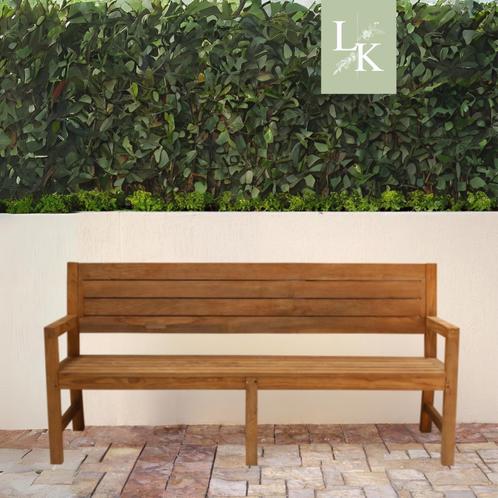 Landelijke klassieke tuinbank - Norwich teakhout, Tuin en Terras, Tuinbanken, Nieuw, Teakhout