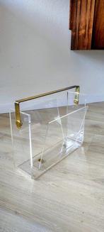 Tijdschriftenhouder - Messing, Plexiglas