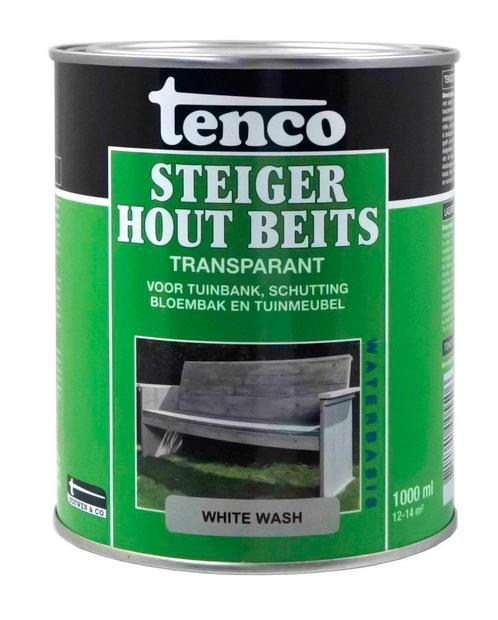 Tenco steigerhoutbeits 1 liter, white wash, Doe-het-zelf en Verbouw, Verf, Beits en Lak, Nieuw, Verzenden