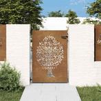 vidaXL Poort 85x125 cm boomontwerp cortenstaal, Verzenden, Nieuw