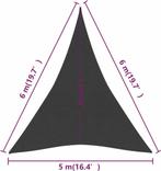 vidaXL - Zonnezeil - 160 - g/m² - 5x6x6 - m - HDPE -, Caravans en Kamperen, Ophalen of Verzenden, Nieuw