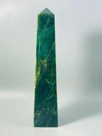 Jade - Toren - Grote Obelisk - Natuurlijk Steen - Intens, Verzamelen, Mineralen en Fossielen