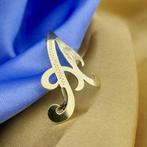 Gouden letter broche; letter A, Ophalen of Verzenden, Gebruikt, Overige kleuren, Goud