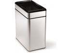 Simplehuman Prullenbak Profile Open - RVS - 10 l - Zilver, Verzenden, Zo goed als nieuw