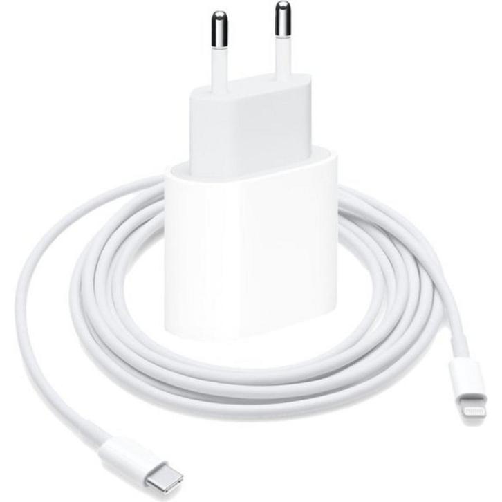 Quick Charge USB-C stekker met iPhone kabel – geschikt voor, Telecommunicatie, Mobiele telefoons | Telefoon-opladers, Ophalen of Verzenden