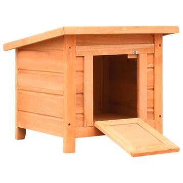 vidaXL Kattenhuis 50x46x43,5 cm massief grenen- en vurenhout