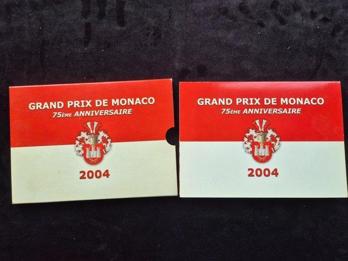Monaco. Probe Set 2004 Grand Prix de Monaco (Zonder, Postzegels en Munten, Munten | Europa | Euromunten