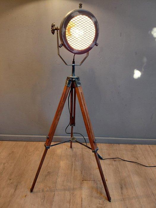 Statief vloerlamp - Hout, Metaal - Driepoot, Antiek en Kunst, Curiosa en Brocante