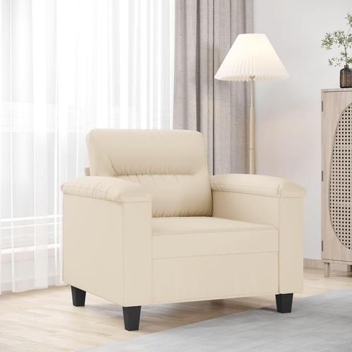 vidaXL Fauteuil 60 cm microvezelstof beige, Huis en Inrichting, Banken | Bankstellen, Nieuw, Minder dan 150 cm, Stof, Eenpersoons