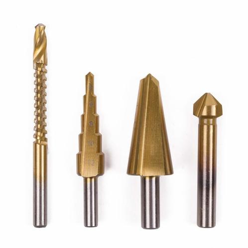 Hofftech Boorset multi set - HSS profi - 4-delig - veelzi..., Doe-het-zelf en Verbouw, Gereedschap | Boormachines, Nieuw, Ophalen of Verzenden