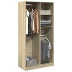 vidaXL Kledingkast 100x50x200 cm bewerkt hout sonoma, Verzenden, Nieuw