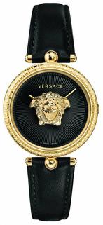 Versace VECQ00118 Palazzo dames horloge 34 mm, Overige merken, Leer, Staal, Verzenden