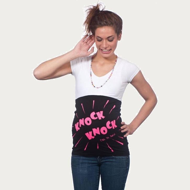Op en Top Zwanger Zwangerschaps Buikband Knock Knock Zwart, Kleding | Dames, Positiekleding, Nieuw
