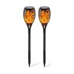 LED Solar Priklamp/Fakkel Tuinverlichting met Zonne-energie, Kunststof, Staande lamp, Nieuw, Ophalen of Verzenden