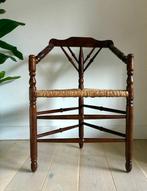 Stoel - Eik - hoekstoel breistoel bies, Antiek en Kunst